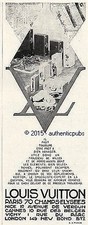 PUBLICITE LOUIS VUITTON TROUSSEAU DE MALLE VALISE PORTE HABITS DE 1930 FRENCH AD