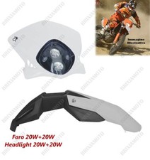 Phare Duke Blanc Et Garde-Boue Blanc For Yamaha Tt XT YZF Wr Wrf Sm 450 250 1