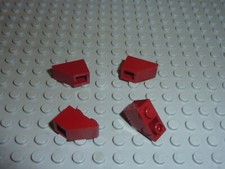 4 x LEGO DkRed Slope Brick ref 3665 / Set 10215 8877 8800 7029 4507 ...