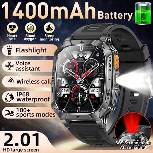 Smartwatch homme appels - 2,01",