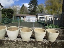 5 pots pour plantes,en pierre
