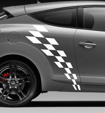 2 X BANDES DAMIERS POUR MEGANE