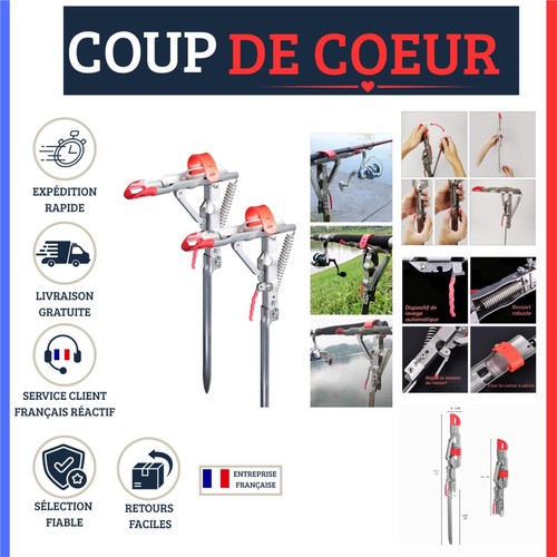 Support canne pêche inox - support,