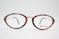 Lunettes Vintage Paloma Picasso 8204 Noir Rouge Or Ovales