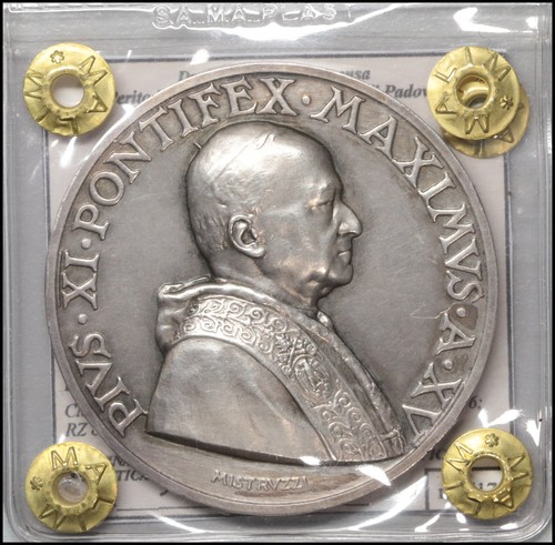 Médaille argent pape pie - médaille,