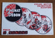 ❤️ ANCIEN BUVARD VELO MAGNAT DEBON BICYCLETTE VELO DEUX ROUES MOTO VÉLOMOTEUR 