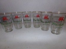 6 ANCIENS VERRES À BIÈRE BRASSERIE SCHUTZENBERGER PILS SCHUTZ