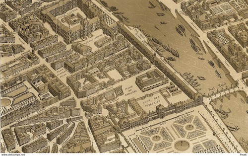 Vue paris vol oiseau - paris, en