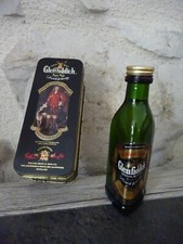 Mignonnette bouteille boite métal glenfiddich  scotch whisky 5 cl pleine