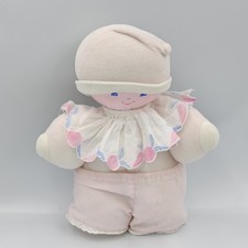 Ancien doudou poupée blanche rose bleu FISHER PRICE - 36357