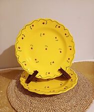 Lot de 2 Assiettes en Faïence Signées Sicard - France - 26,5cm - Vintage