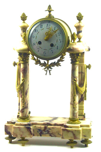 Pendule portique marbre - pendule,