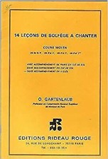 GARTENLAUB - 14 LECONS DE SOLFEGE A CHANTER - COURS MOYEN SANS ACCOMPAGNEMENT