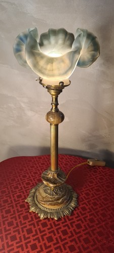 Lampe bronze marbre - lampe, tulipe