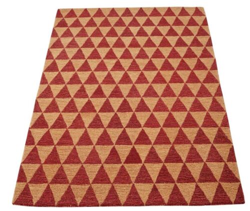 Tapis 100 laine rouge or - tapis, 100%