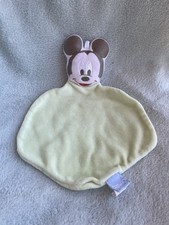 Doudou plat losange souris Mickey vert Disney
