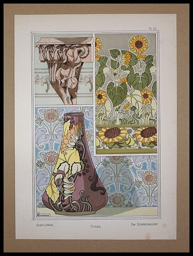 Eugène grasset sun - eugène, grasset:
