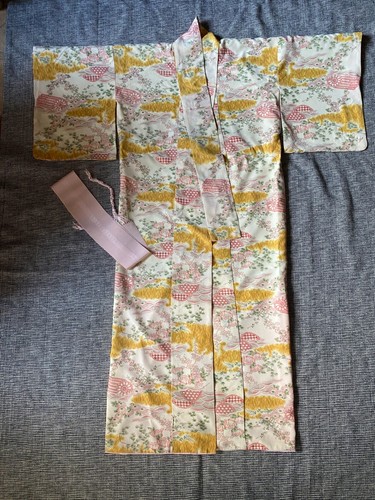 Long kimono crêpe - long, en