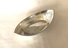 Corbeille à pain / fruits de forme navette en métal argenté ajouré Style EMPIRE
