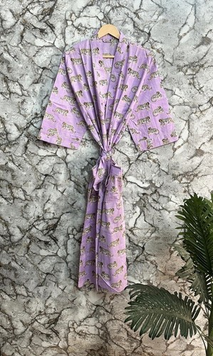 Robe coton longue kimono - robe, de