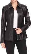 Femme Veste Cuir Véritable