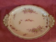 Bel ancien  plat en porcelaine de Jean Pouyat Limoges