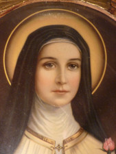 Tableau Cadre Sainte Thérèse de l'Enfant Jésus, Thérèse de Lisieux,  Chromo.