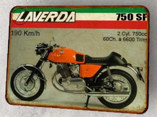 Plaque métal vintage laverda - plaque,