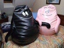 2 Fauteuils Poufs Barbapapa neufs "Monde de l'enfant"