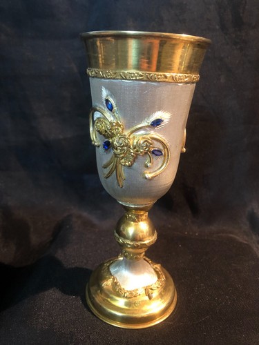 Ciboire verre calice vermeil - ciboire,