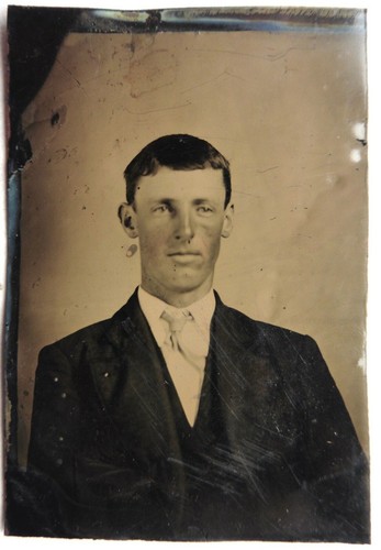 Ferrotype photo portrait - photo, jeune