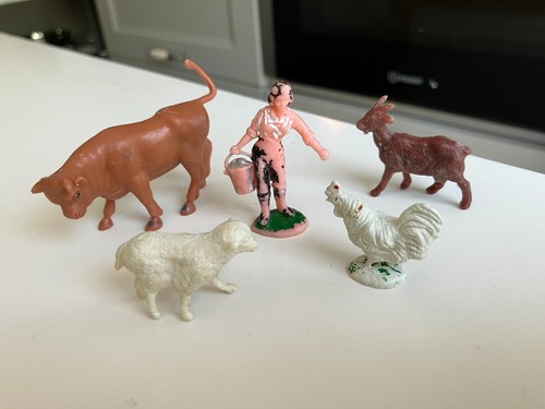 Lot figurines fermiere animaux - lot,