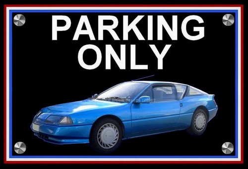 Plaque parking only alpine - parking,