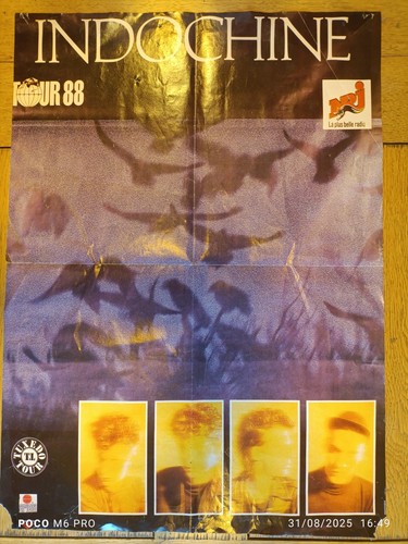 Poster indochine tour 88 - -,