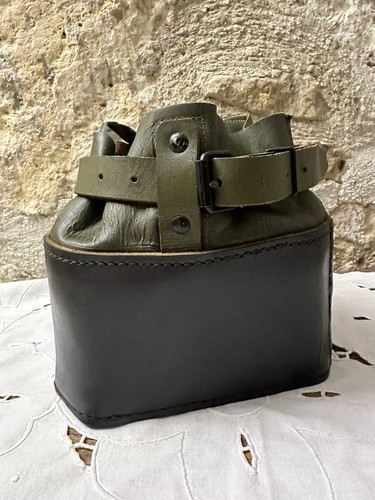 Sac bourse artisanal en cuir - bourse,