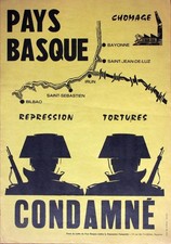 AFFICHE POSTER Pays Basque Condamné