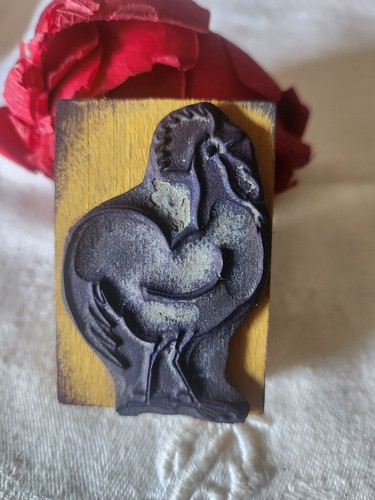 Tampon ancien coq vintage