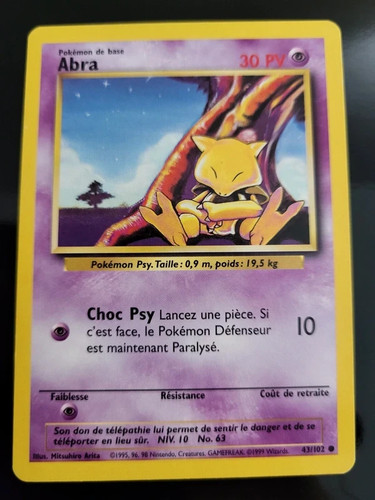 Carte pokémon abra - pokémon,