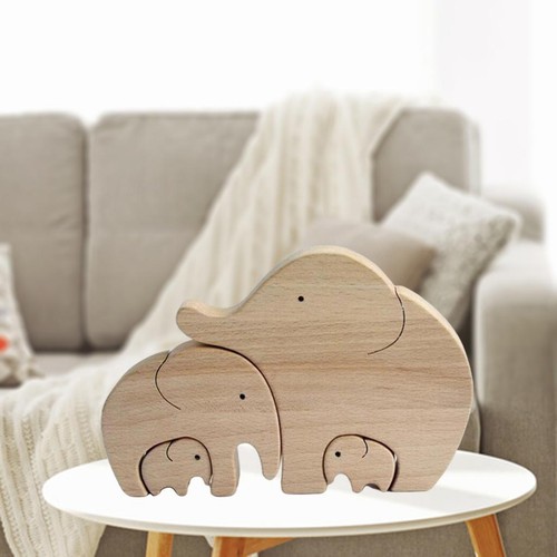 Bois éléphant famille - en,
