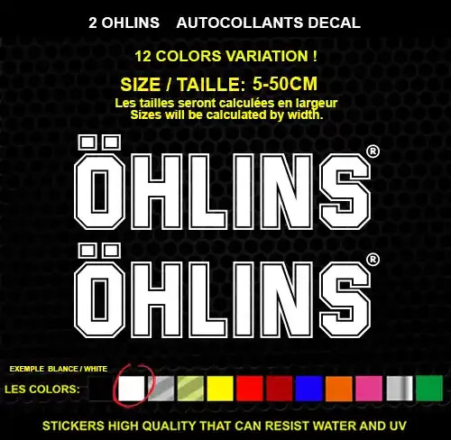 Ohlins autocollant - 2,