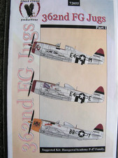 Decals Eagle Stricke P 47 D thunderbolt 1/72 72055 362nd FG Jugs part 1