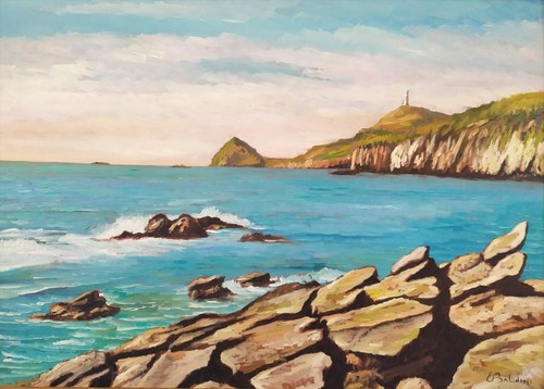 Tableau paysage côtier - tableau,