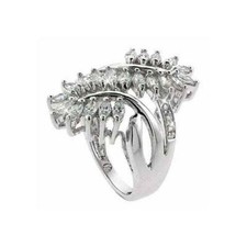 925 Argent Zircone Feuille Et Lie de Vin Fligree Taille Bague 10