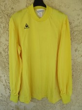 Maillot LE COQ SPORTIF vintage made in France années 80 jaune shirt 6/7 L