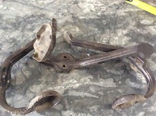 LOT DE 3 ANCIENNES PATERES EN FER PORTE MANTEAUX ECOLE USINE DECO LOFT VINTAGE