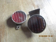 2) Ancien Feu arrière ou de Coté Catadioptre Verre de Voiture Vélo ou Remorque