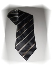 Cravate Fantaisie Grise Rayée