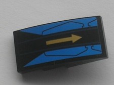 LEGO Black Slope Curved 4x2