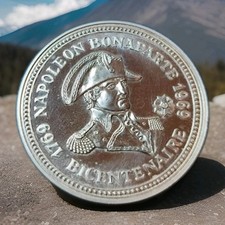 Médaille Napoleon. Bicentenaire de Naissance. Argent 1er titre. 14,6 Gr