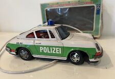 Asahi Japon, Porsche 911 Polizei en tôle, Années 60/70 Avec Boîte
